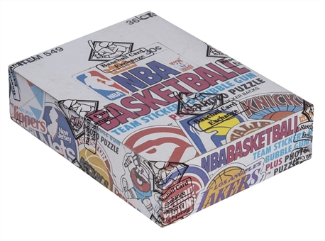 1981-82 Fleer Basketball "Team Stickers" Unopened Wax Box (36 Packs) - BBCE Certified